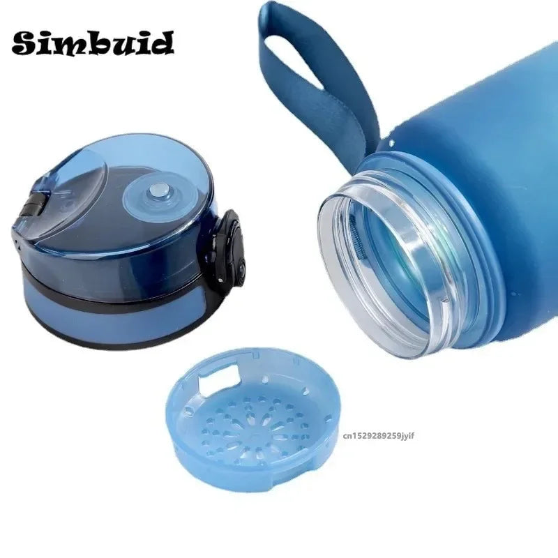 500ML/650ML/750ML/1000ML Sports Water Bottle Motivational Leak Proof Portable Reusable Plastic Cups Outdoor Travel Gym Jugs