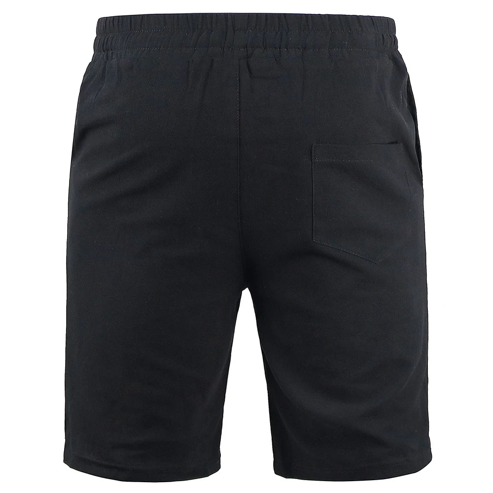 KB New Men's Cotton Linen Shorts Pants Male Summer Breathable Solid Color Linen Trousers Fitness Streetwear S-3XL