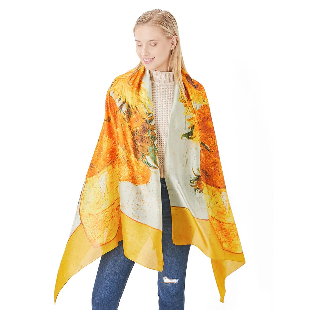 Travel Beach Scarve Bikini Large Sunscreen Shawl Design Floral Sarong Wrap Scarf Women Luxury Swimsuit Bathing Cover-up 90x180cm