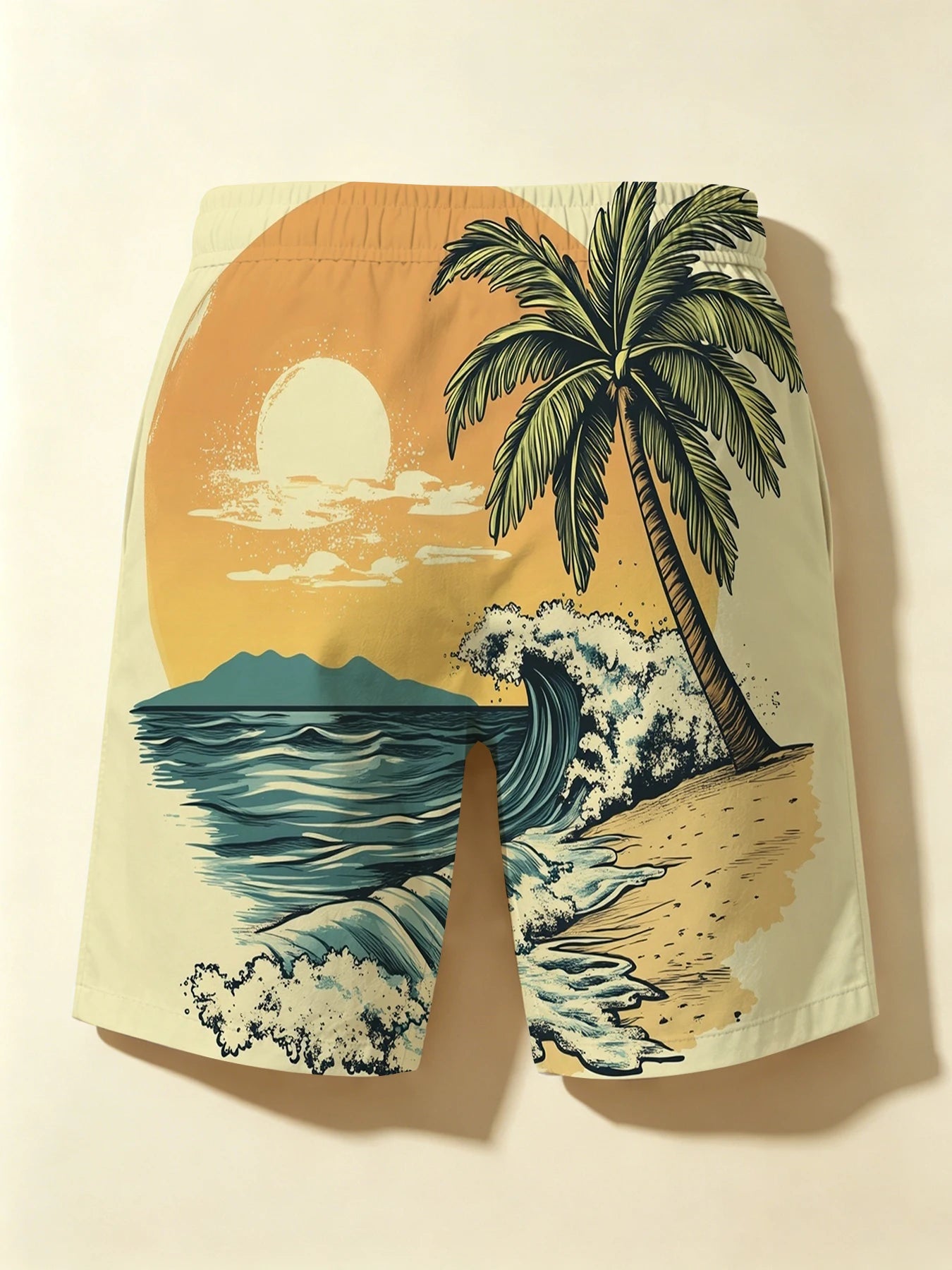 Men's Quick Dry Beach Pants Loose Straight Drawstring Swim Trunks Lightweight Board Shorts for Vacation Pool Party