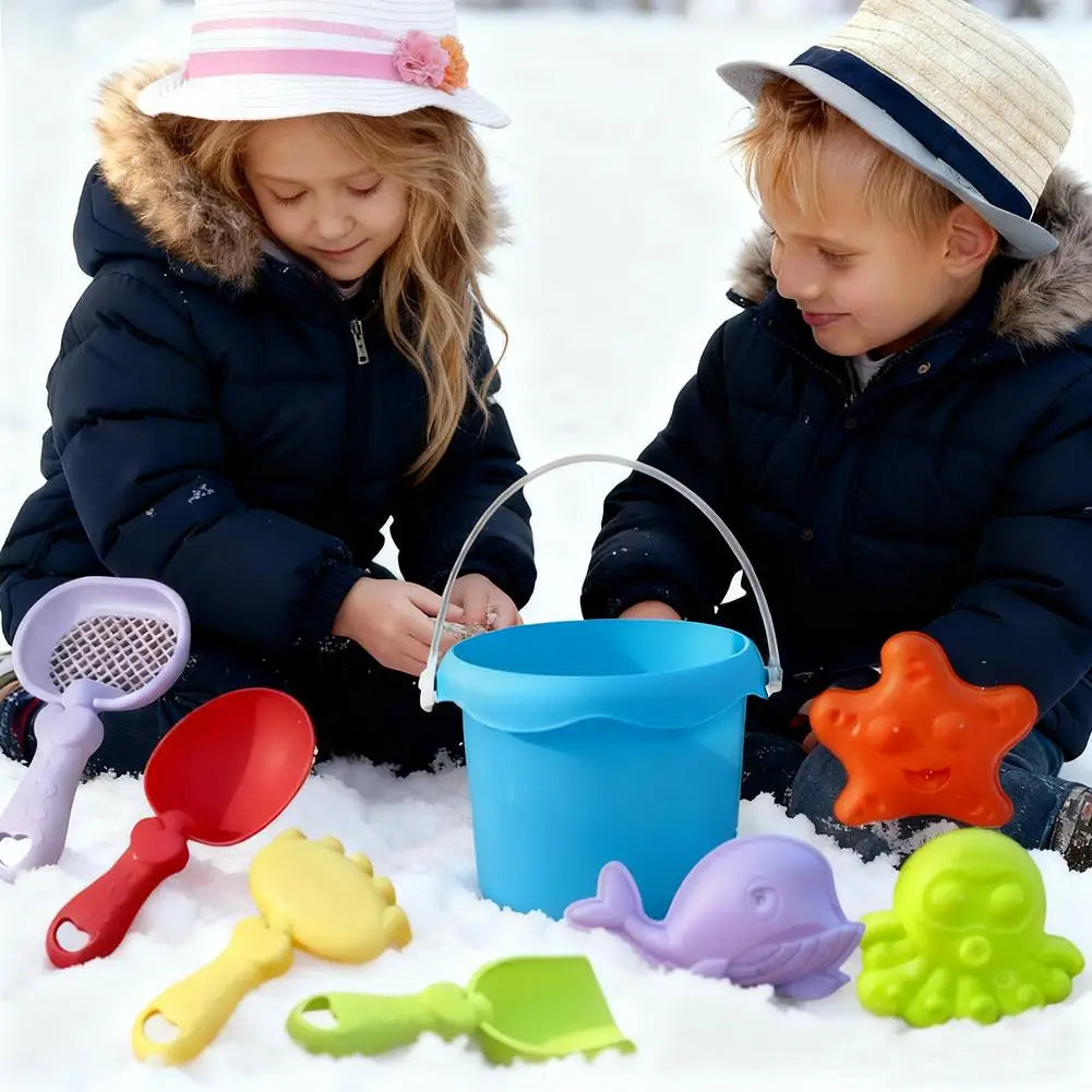 Children's Beach Toy Set, ATV, Sand Digging and Water Toy, Bucket, Hourglass, Shovel, Beach Sand Play Tool Toy