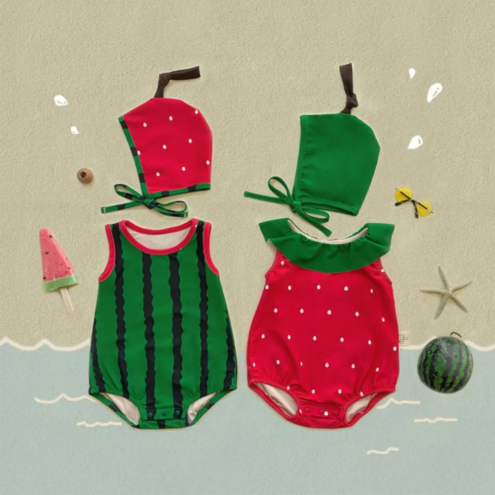Newborn Clothes 2026 Summer New Baby Jumpsuit Ins Cute Fruit Shape  Swimwear Baby Boy's One Piece Clothes Swimsuit