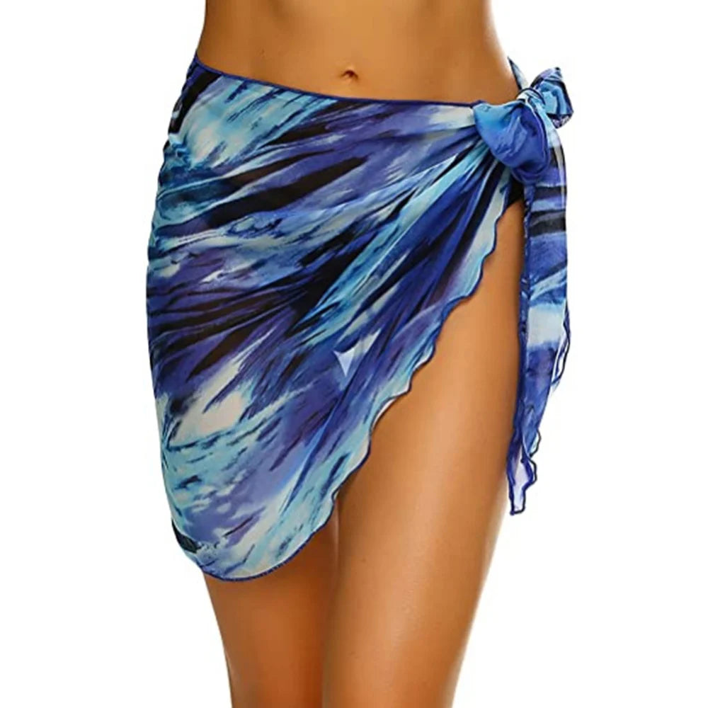Chiffon Womens Sarongs Wrap Skirt Coverups Wrap Sheer Chiffon Swimsuit Scarf Cover Short Sarongs Beach Short Cover Beach Bikini
