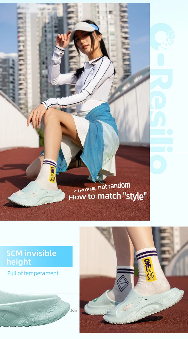 ONEMIX Summer Sports Sandals Slipper Casual Outdoor Non-slip Beach Wadding Adult Male Fashion Exercise Recovery Women Flip Flops