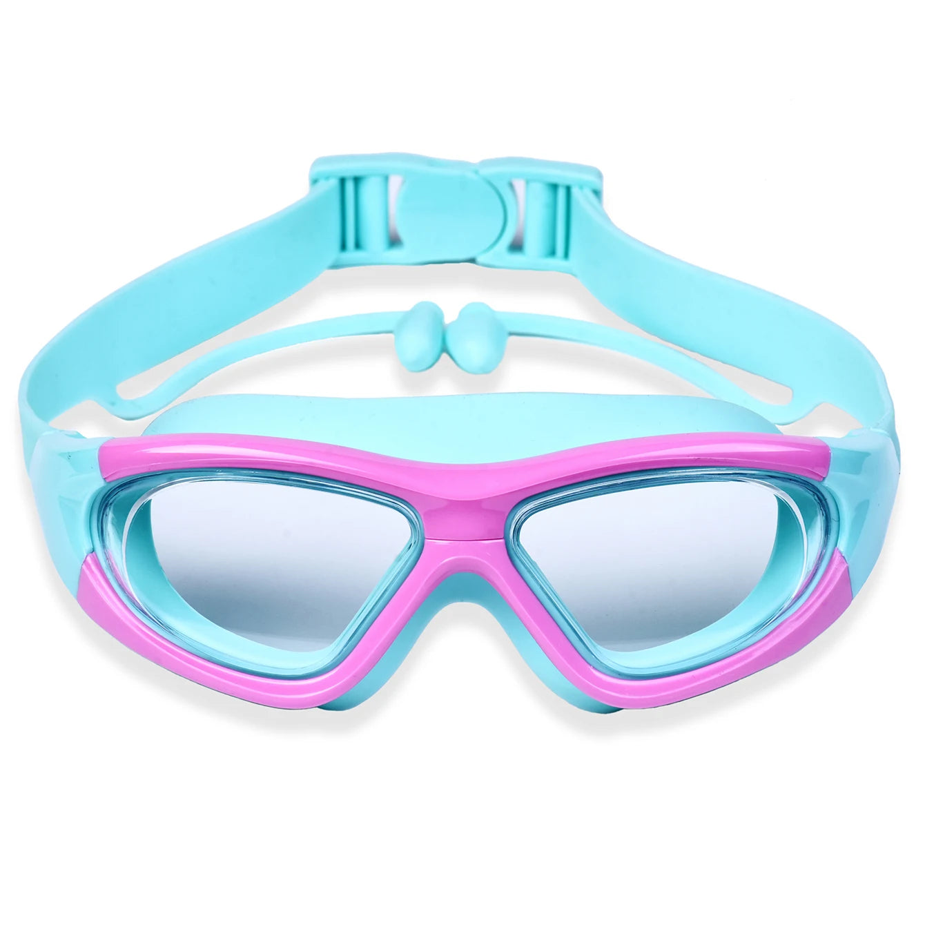High-Definition Children's Swimming Goggles for Boys and Girls, Anti-Fog Swimming Goggles, Large-Frame Goggles, Comfortable Silicone Goggles