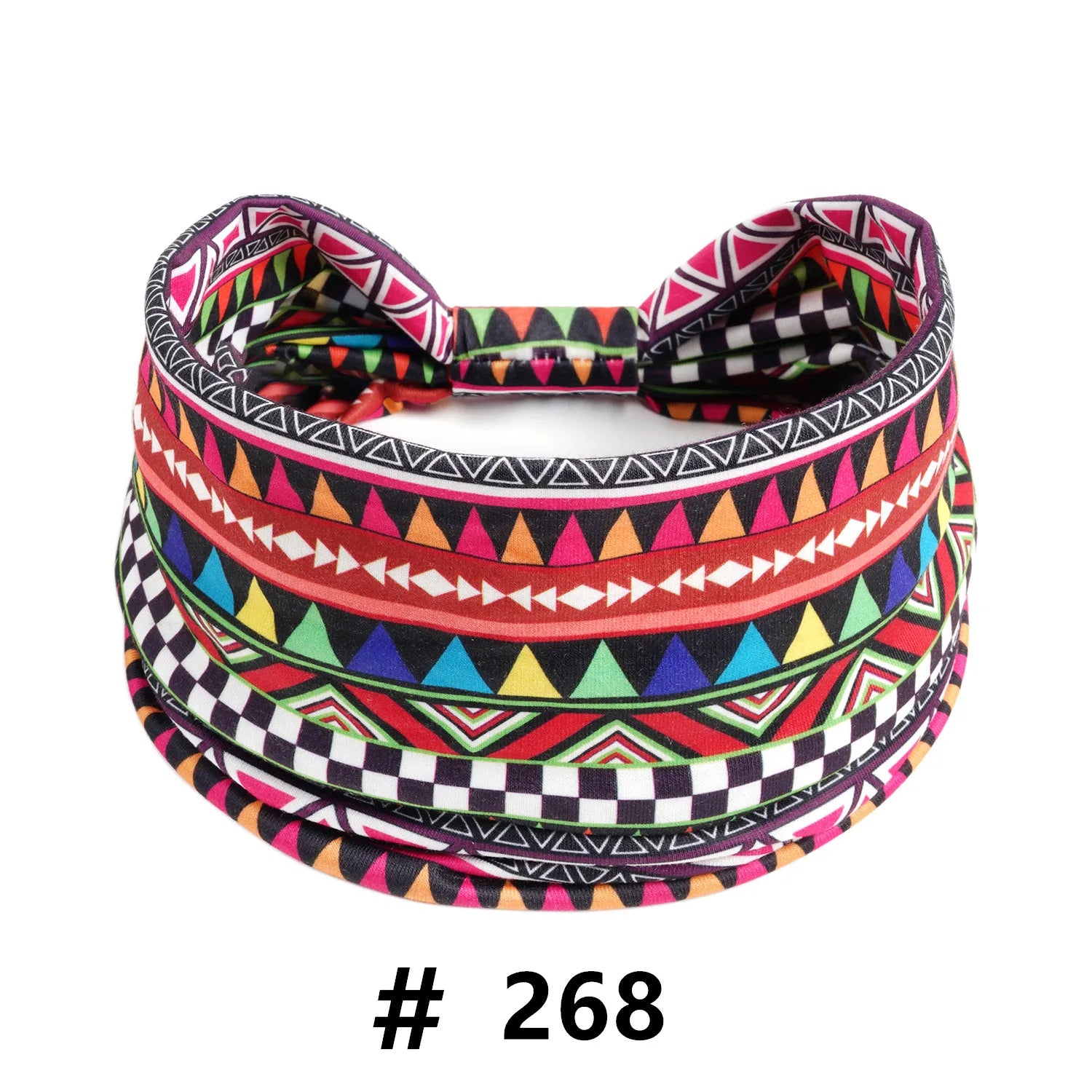 Boho African Headbands for Women Wide Cotton Turban Headwrap  Knot Elastic Hairbands Bandeau Sport Workout Yoga Hair Accessories