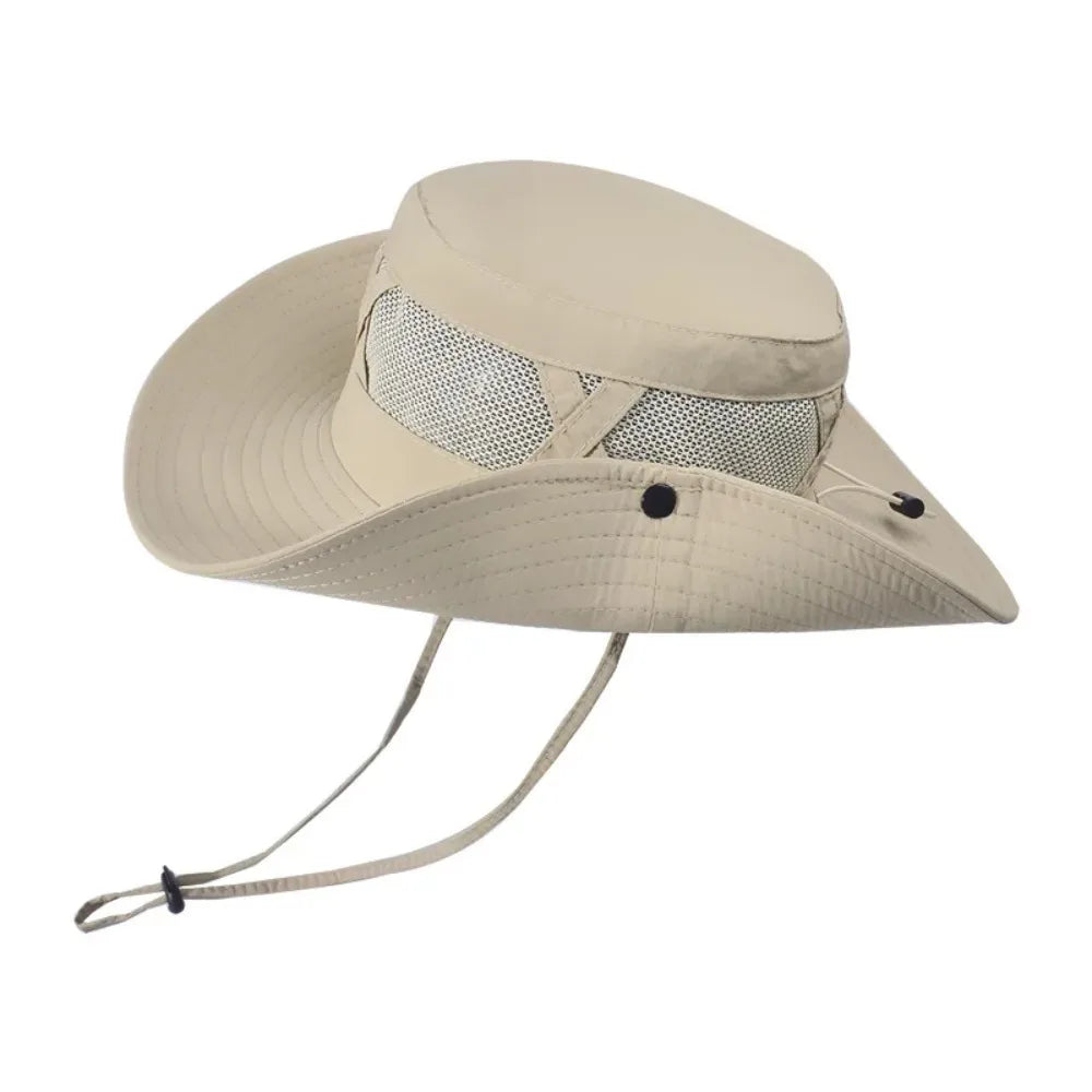 Men's 100% Nylon Fisherman Hat Spring/Summer Big Eaves Breathable Sunshade Sunscreen Fishing Cap