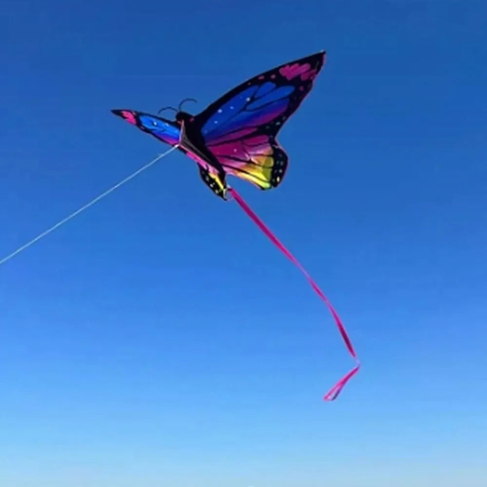 New Easy to Fly Colorful Kite Steering Good Flying 3D Kite Beautiful 100 Meter Kite String Children's Kite Kid & Adult