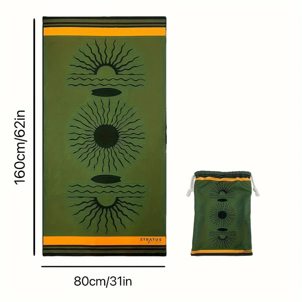 Luxury Waffle Microfiber Beach Towel Oversized Soft Sand Free Quick Dry Absorbent Sandproof Extra Large -80x160cm（31x62in）