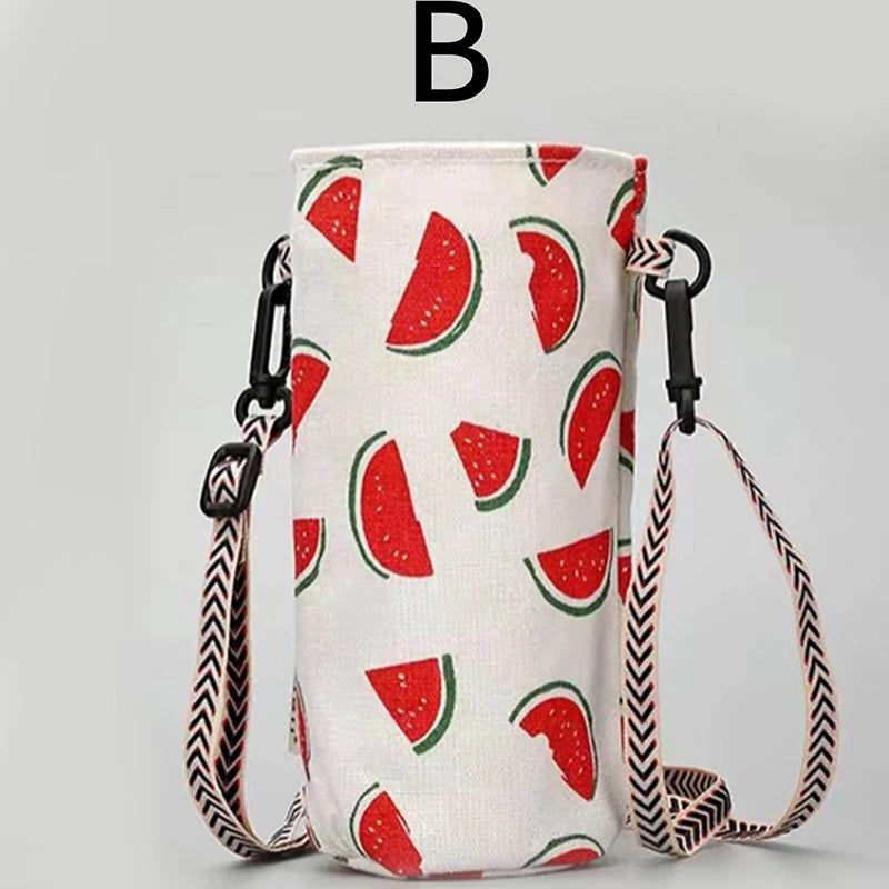 Portable Water Bottle Bag Insulated Crossbody Water Bottle Carrier Bag Holders Travel Sports Camping