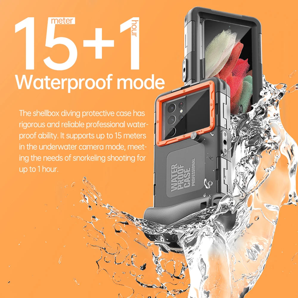 New Multifunctional Durable Waterproof 15m /50Ft Universal 6.9inch Waterproof Phone Case Underwater Photography Ip68 Professional Diving Suitable for Iphone/Samsung/Xiaomi/Huawei/Google