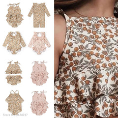 KS Baby Girls Swimming Suit Wear 18M-9T Flower Children Brand Kawaii BC Mr TAO Clothes Kids SwimWears Sister Brother Matching