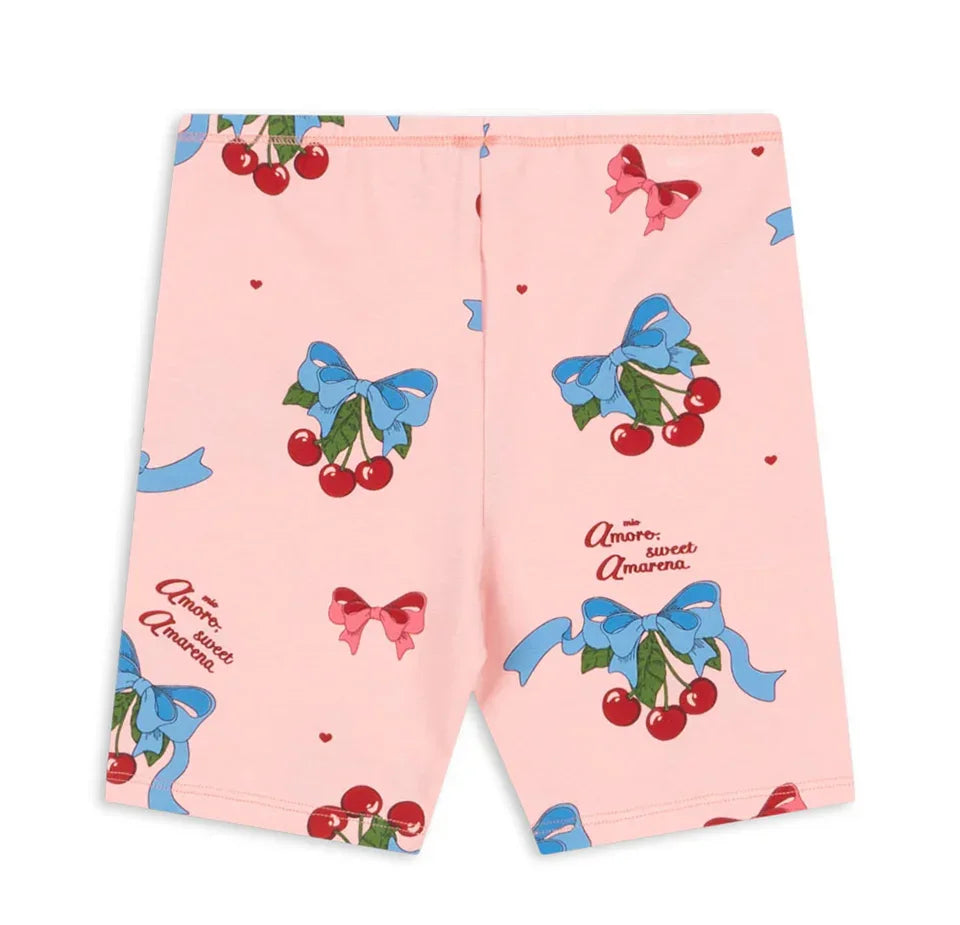 Children Clothes Set 2025 KS Summer Girls Floral Tops Shorts Set Girl Heart Print Slip Dress Kids Short Sleeved Vacation Suit