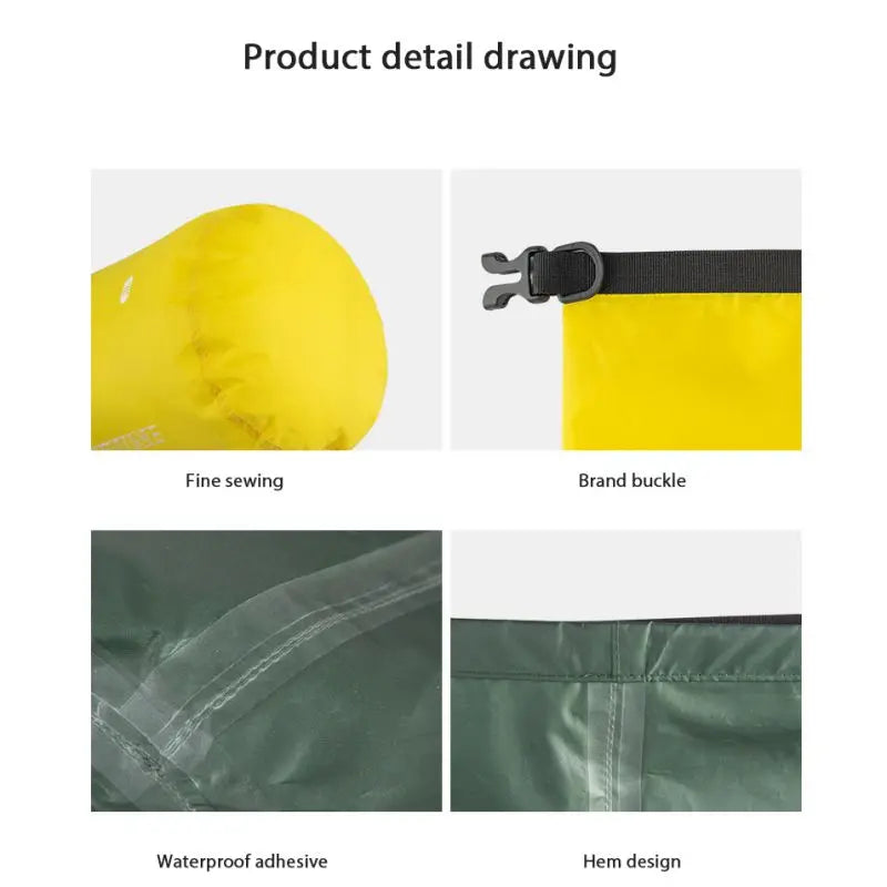 Portable Waterproof Dry Bag Sack Ultralight Drifting Swimming Storage Bag Rafting Kayaking Bag 3/5/8/12/15/25/35/75L Bag