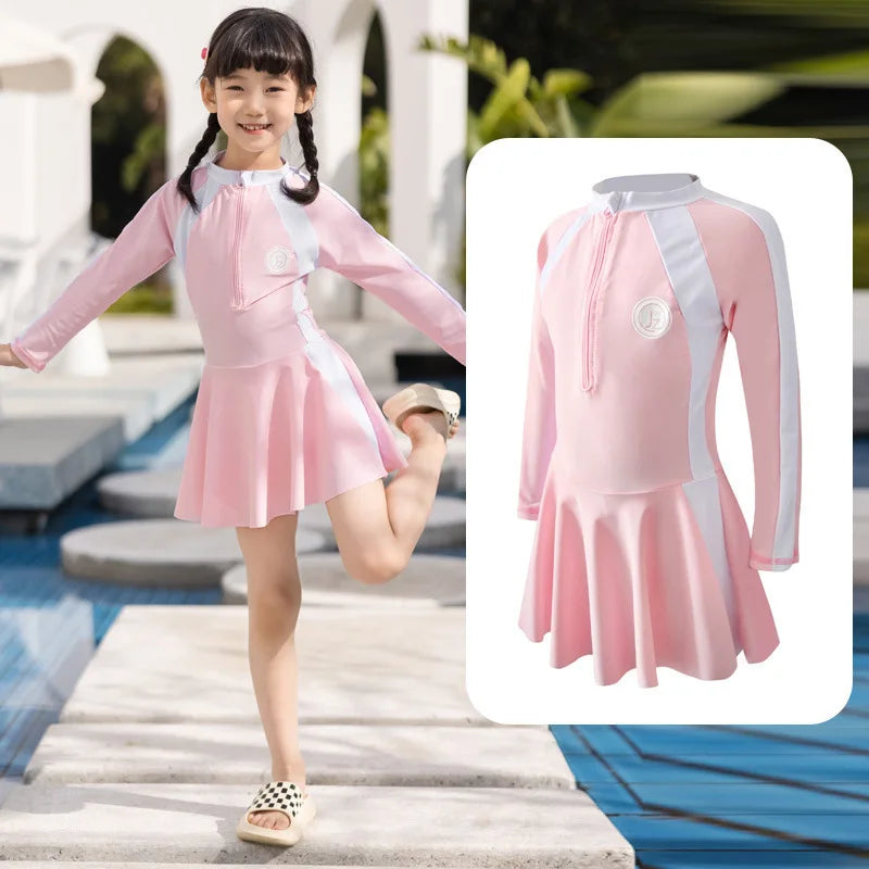 Little Boys/Girls Long Sleeve Rash Guard Swim Shirt+Trunks+Leggings Sun UV Protect Sunsuit for 1-10 Years Kids Toddler Swimsuit