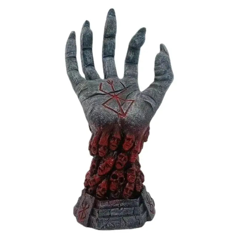 Berserk Figure Hand of God Statue Anime Handcraft Resin Ornament Halloween Skeleton Figurine Craft Desk Decoration Scary Props