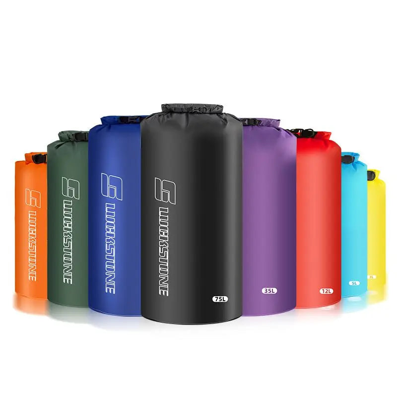 Portable Waterproof Dry Bag Sack Ultralight Drifting Swimming Storage Bag Rafting Kayaking Bag 3/5/8/12/15/25/35/75L Bag