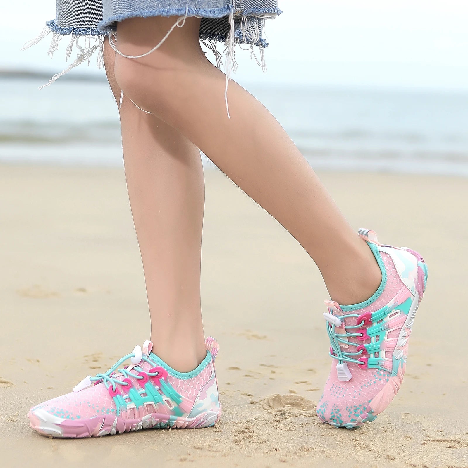 Children Outdoor Water Shoes Barefoot Aqua Five Fingers Sock Swimming Breathable Hiking Wading Beach Outdoor Upstream Sneakers