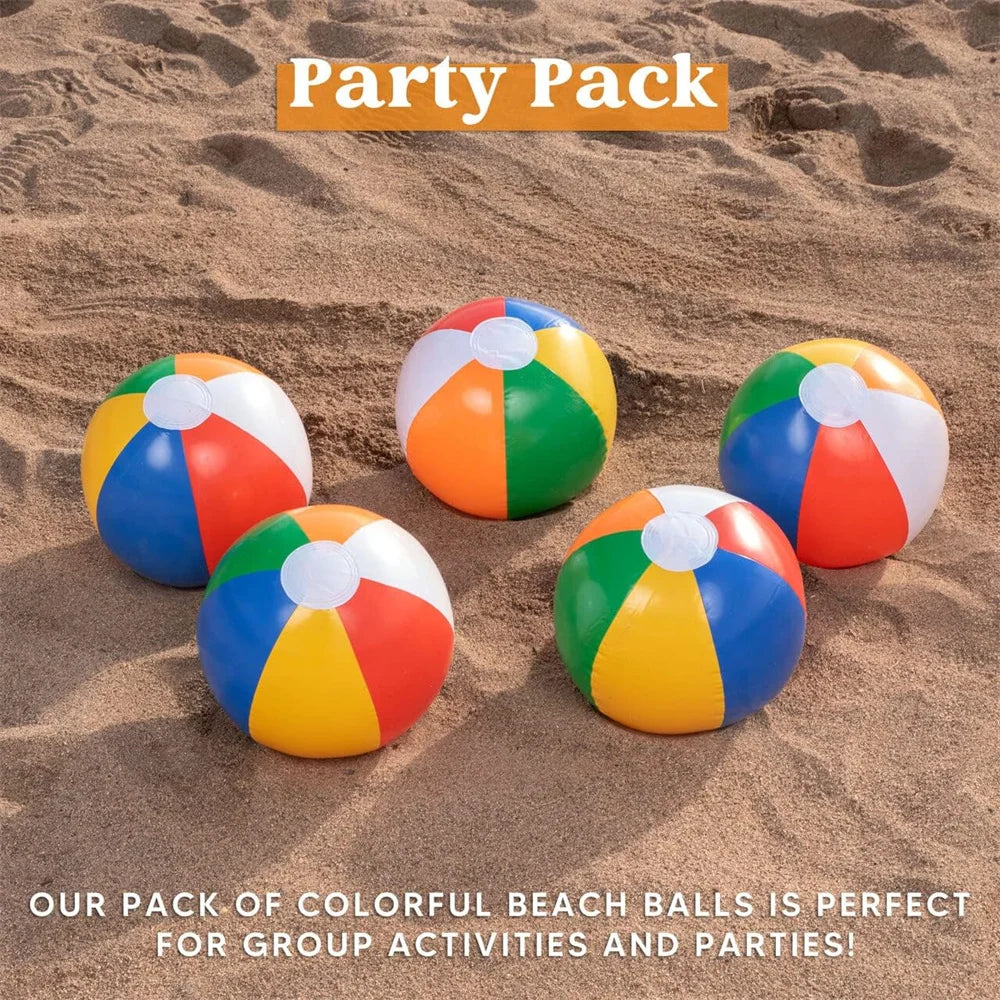40CM Inflatable Beach Ball - Jumbo Colorful Pool Toys for Swimming Water Play & Summer Parties - Outdoor Beach Games Party Favor