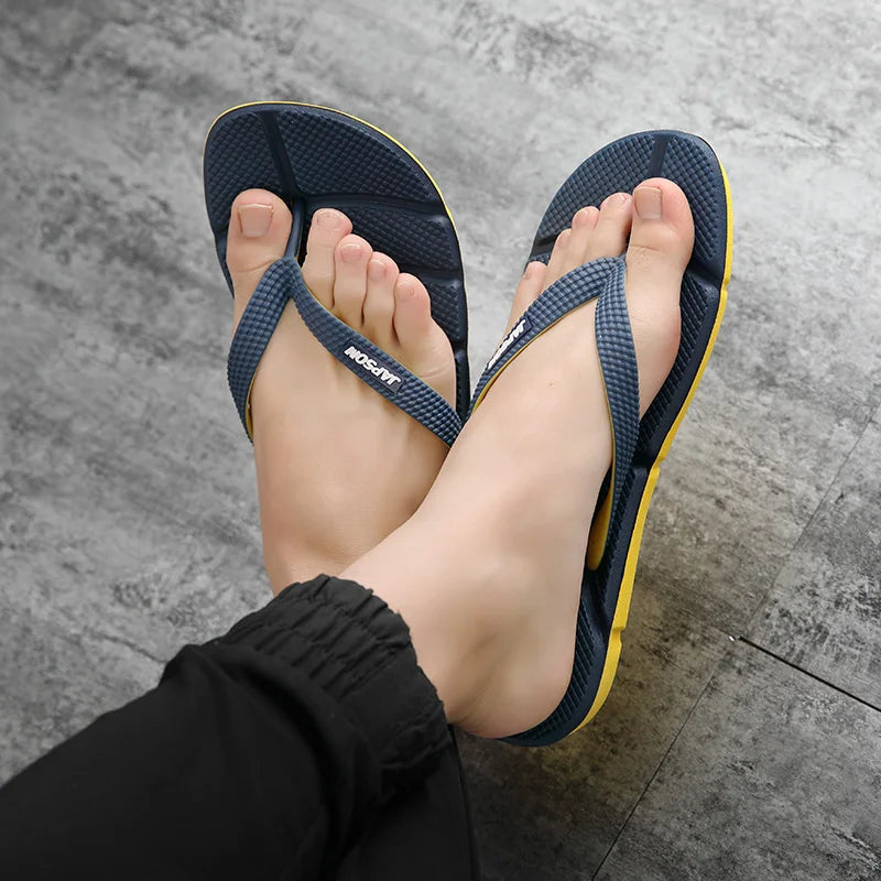 Blue Massage Slippers Men Flip Flops Big Size 49 50 Casual Slides Men Beach Flip Flops Men Eva Slippers Summer chanclas hombre