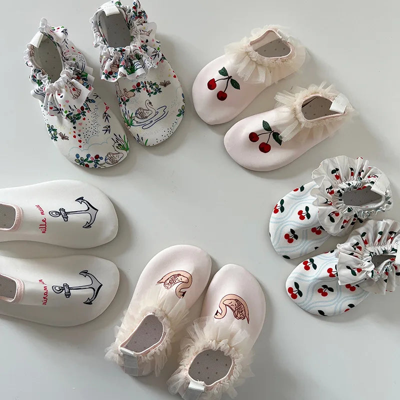 2026 Summer Children Swimming Shoes Cartoon Printed Non-slip Quick-Dry Boys Girls Beach Water Playground Sandals Shoes
