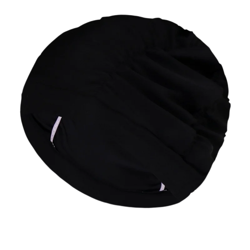 New Solid Color Long Hair Women Men Swim Pool Seaside Water Sports Elastic Pleated Nylon Fabric Bathing Swimming Caps Hat Turban