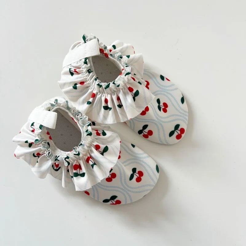 2026 Summer Children Swimming Shoes Cartoon Printed Non-slip Quick-Dry Boys Girls Beach Water Playground Sandals Shoes