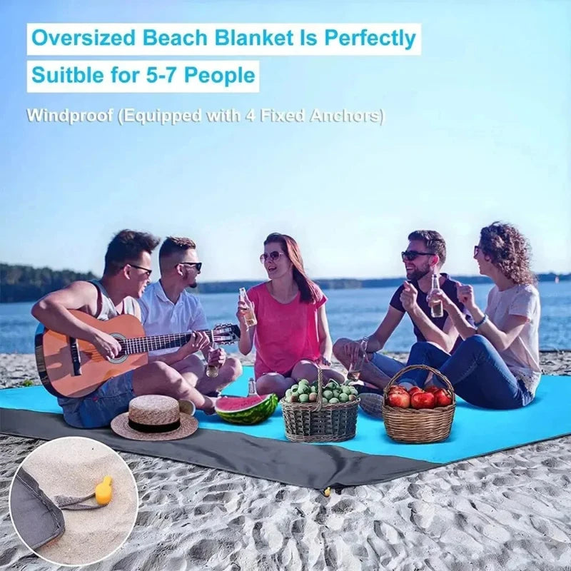 Waterproof Beach Mat Extra Large Outdoor Camping Mat Blanket Folding Sand Free Pocket Mattress Portable Lightweight Picnic Mats