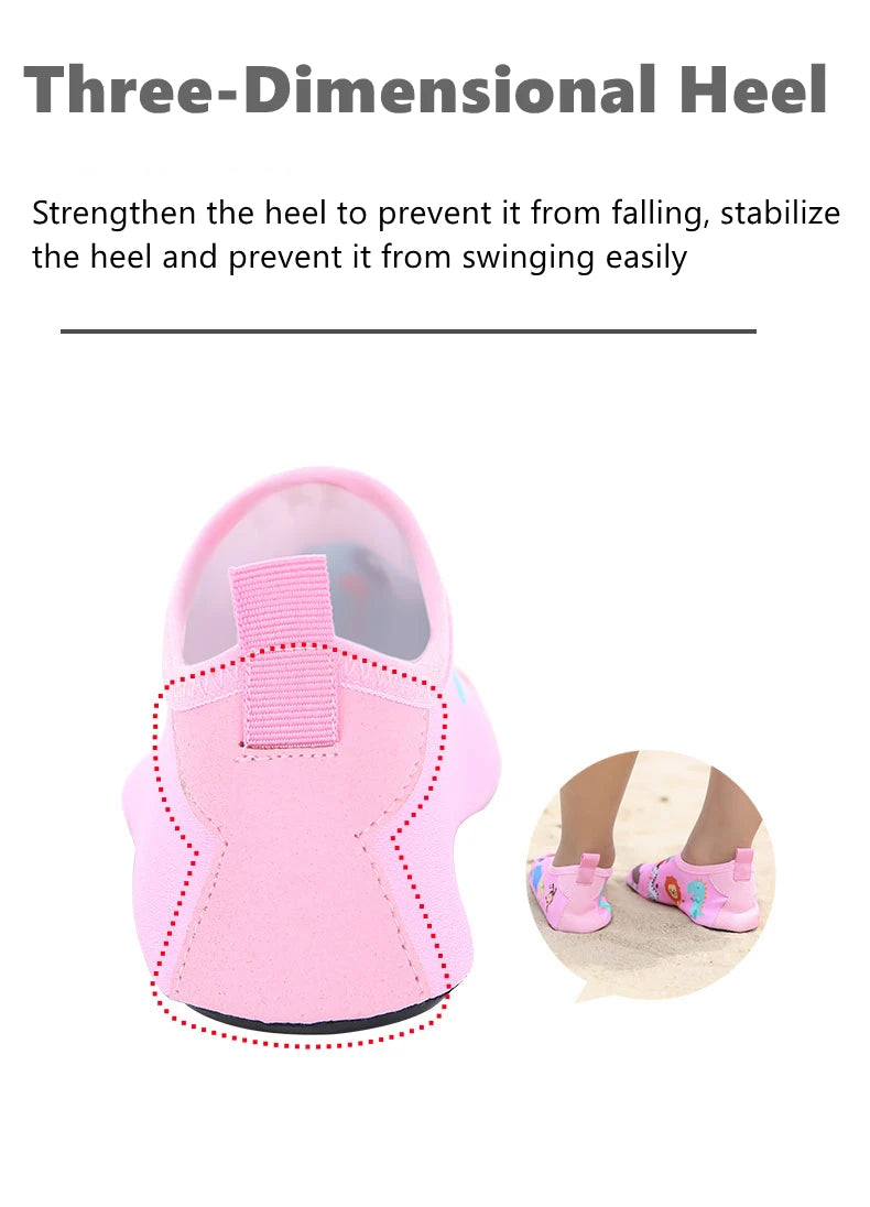 Children Outdoor Water Shoes Barefoot Quick-Dry Aqua Yoga Socks Boys Girls Animal Soft Diving Wading Shoes Beach Swimming Shoes