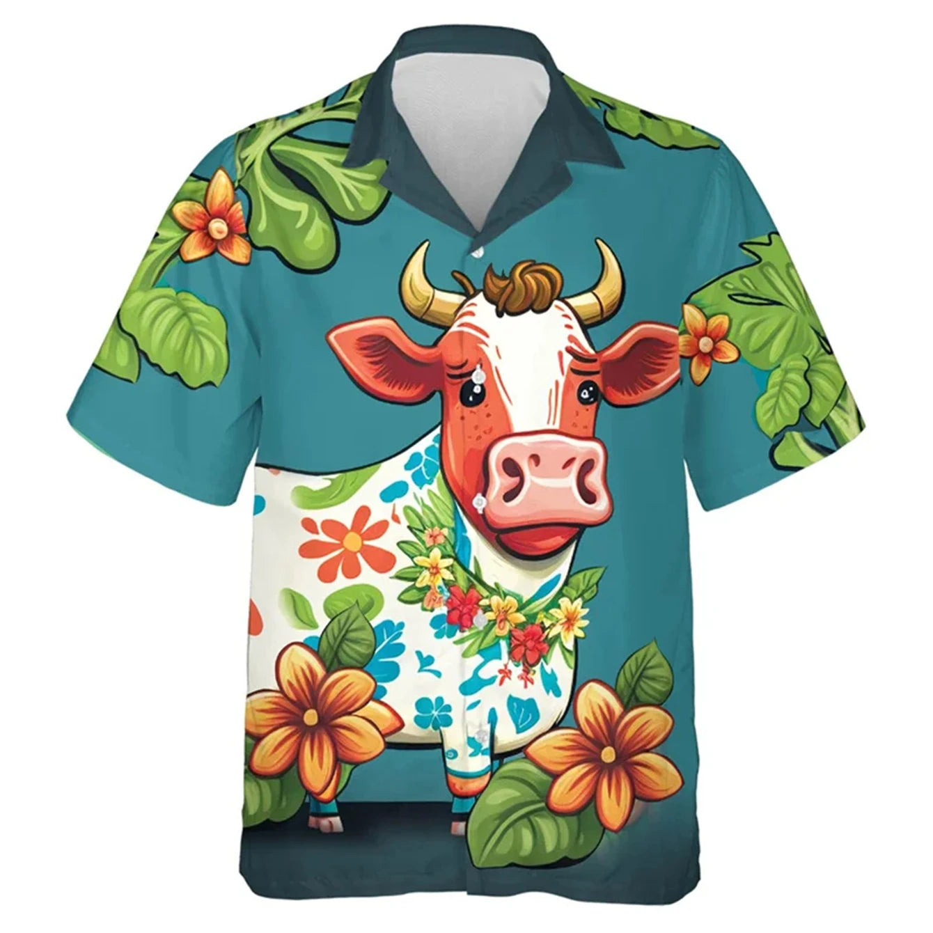 Kids Clothes Animal Children Clothes Blouse for Girls Short Sleeve T-Shirts Hawaiian Boys Clothes Print Children's T-Shirt Boy
