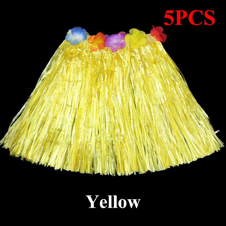 1pc/5pcs-Hawaiian Hula Skirt Hawaiian Grass Skirt Tropical Hawaiian Hula Skirt Hawaiian Hula Skirt Costume Summer Beach Vacation