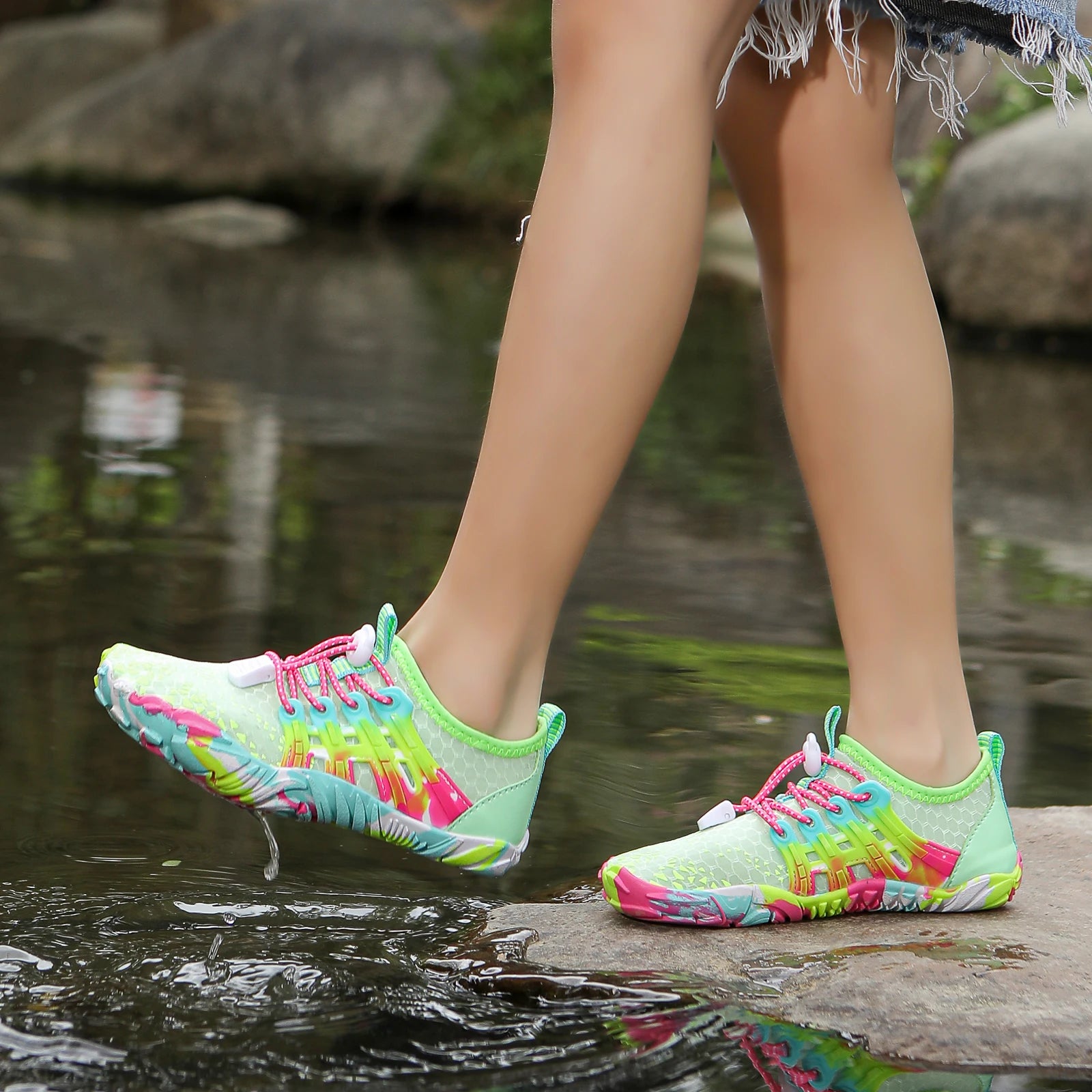 Children Outdoor Water Shoes Barefoot Aqua Five Fingers Sock Swimming Breathable Hiking Wading Beach Outdoor Upstream Sneakers