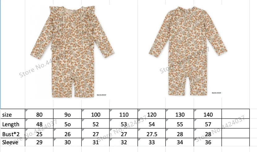 KS Baby Girls Swimming Suit Wear 18M-9Y Flower Children Brand BC MR TAO Clothes Kids SwimWears Sister Brother Matching Wholesale