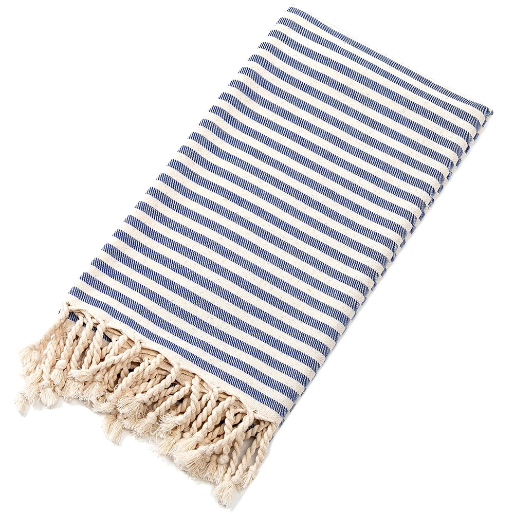 YEUZLICOTTON Hot Sale luxury Striped Tassel 100% cotton sauna spa bath towel For Home 100*180CM Travel Turkish Large beach towel