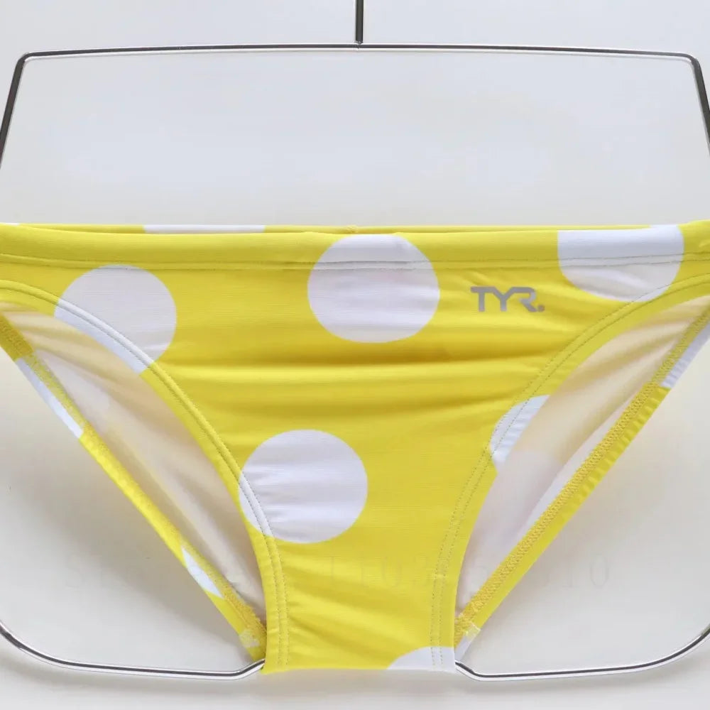 Men's Swimsuit Bikini with Elastic Drawstring Outdoor Sports Pool Training Quick-drying Briefs Team-specific Racing Underwear