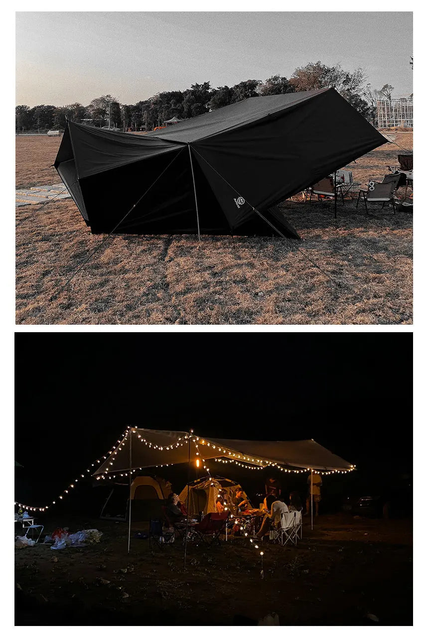 Aricxi 19 points Ultralight Tarp Outdoor Camping Survival Sun Shelter Shade Awning Silver Coating Pergola Waterproof Beach Tent