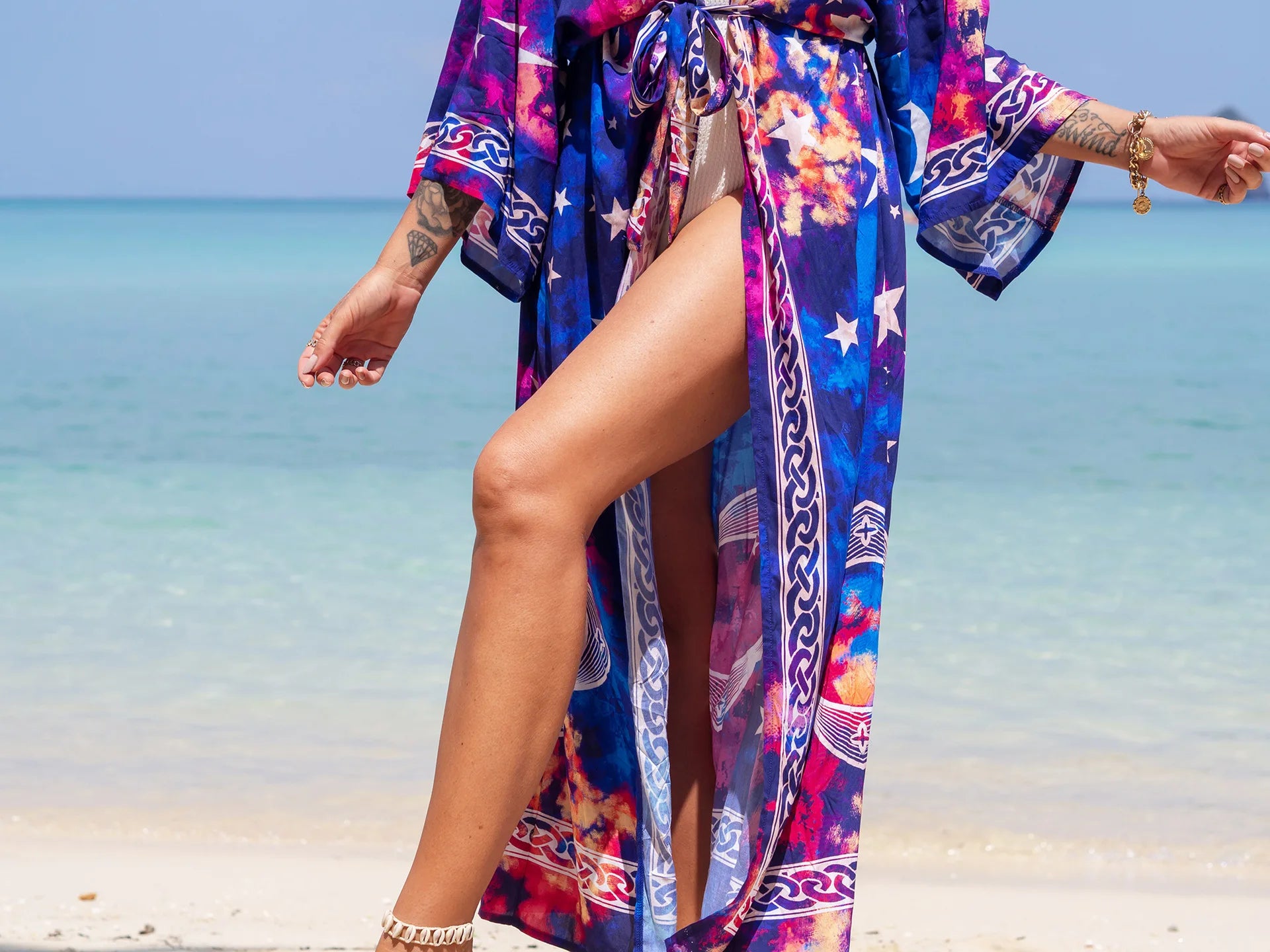 Swimsuit Cover Up Printed Kimono for Sea Boho Coverup Long Luxury Beach Outings Belted Swimwear Cape Holiday Bathing Suits Sales