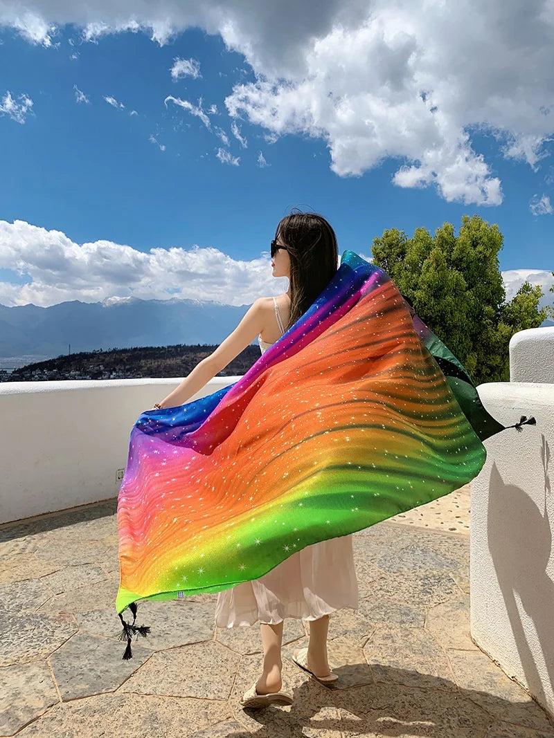 20 Styles 90x180cm Cotton Linen Summer Beach Dress Bikini Cover-ups Sarong Wrap Scarf Women Brazilian Swimsuit Bathing Cover Up