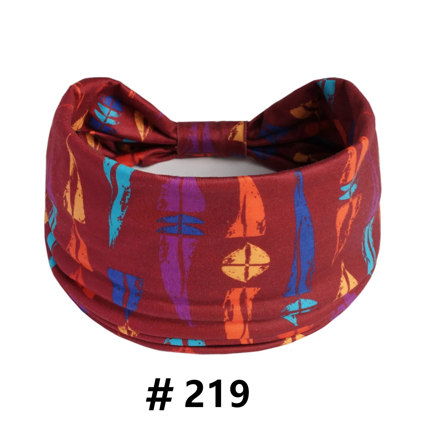 Boho African Headbands for Women Wide Cotton Turban Headwrap  Knot Elastic Hairbands Bandeau Sport Workout Yoga Hair Accessories