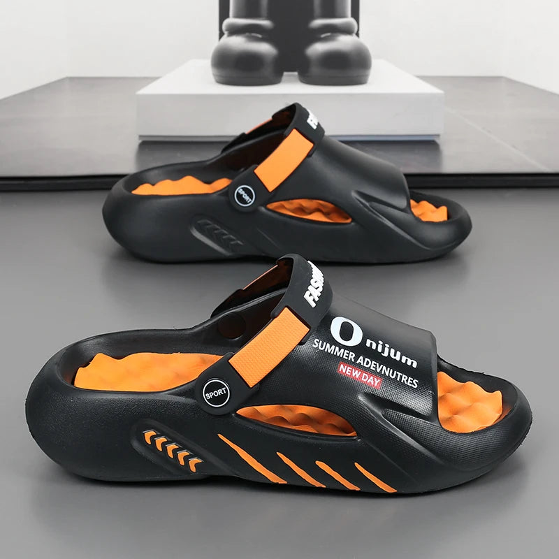 Men Slippers New Summer EVA Soft-soled Platform Slides Sandals Indoor Outdoor Walking Beach Shoes Flip Flops Mens Shoes