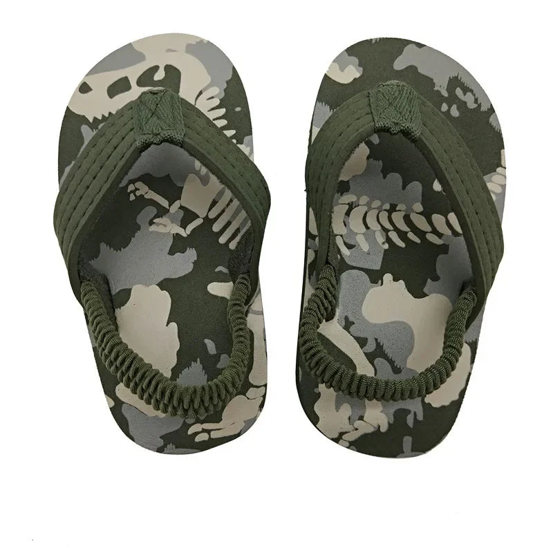 New Summer Children Beach Shoes Toddler Boy House Slippers Anti-slip Flip Flops Outdoor Sandals Kids Cartoon Water Shoes for Boy