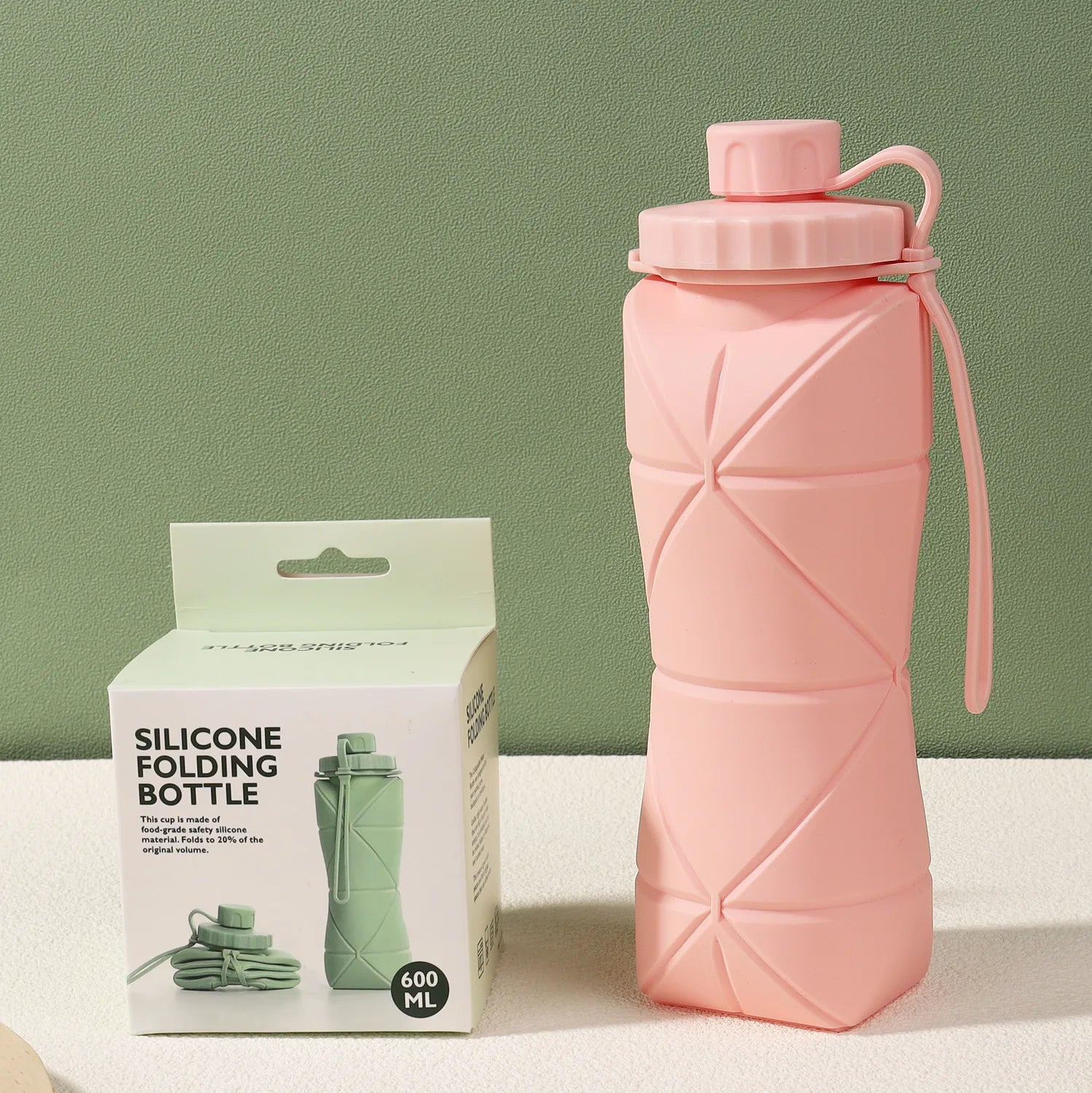 New Creative Silicone Folding Water Cup Outdoor Portable and Scalable Water Cup Sports Water Bottle Travel Water Cup Handy Cup