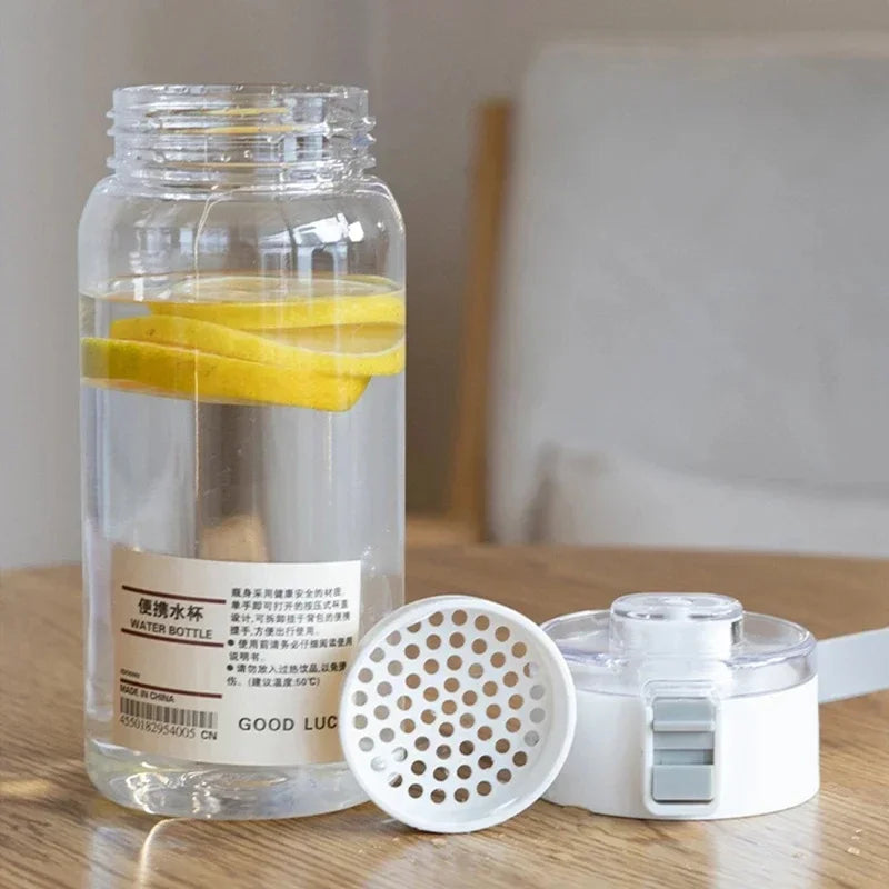 350/550ml Travel Plastic Clear Drinking Bottle Sports Water Bottle Drinking Cup Leakproof for Outdoor Camping