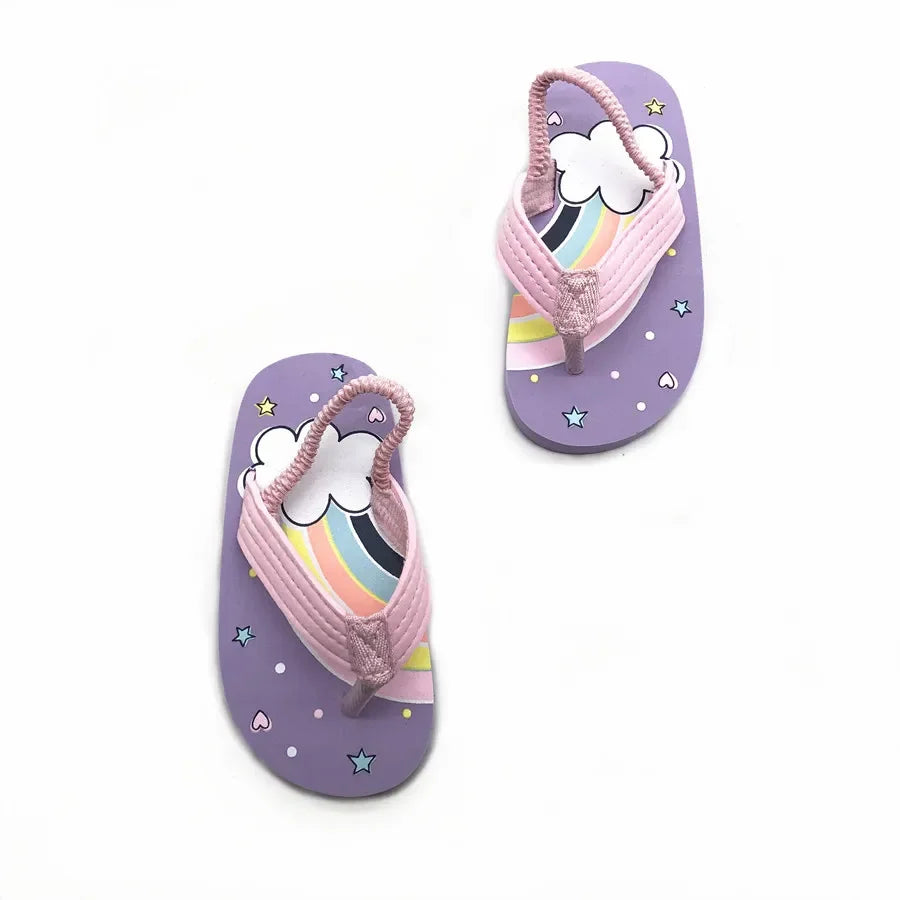 Toddler Flip Flops Shoes Little Kid Sandals with Back Strap Boys Girls Water Shoes for Beach and Pool