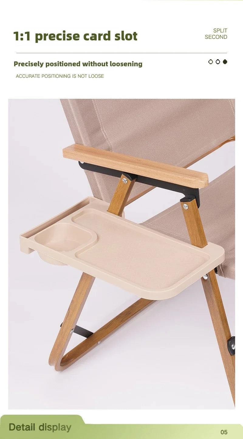 Outdoor Camping Chair Side Storage Tray Recliner Chair Tray Camping reunion Accessories Folding Universal Cup Holder Tool