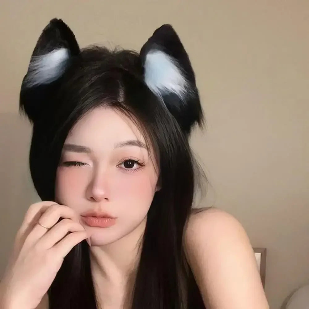 1PC Halloween Cat Ear Cosplay Headband For Women 2026 New Style Cute Hairband For Halloween Christmas Cosplay Party Costume