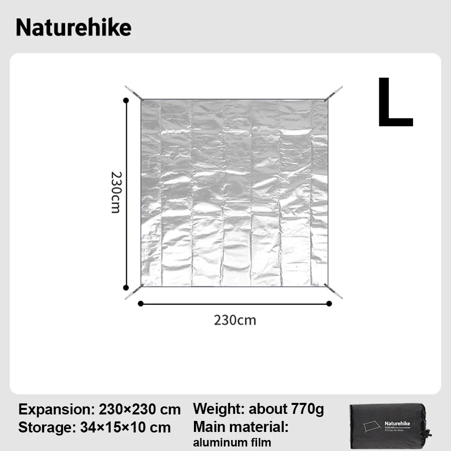 Naturehike Camping Groundsheet Foam Foil Blanket Multifunctional PE Aluminum Foil Moisture Outdoor Beach Picnic Mat Waterproof