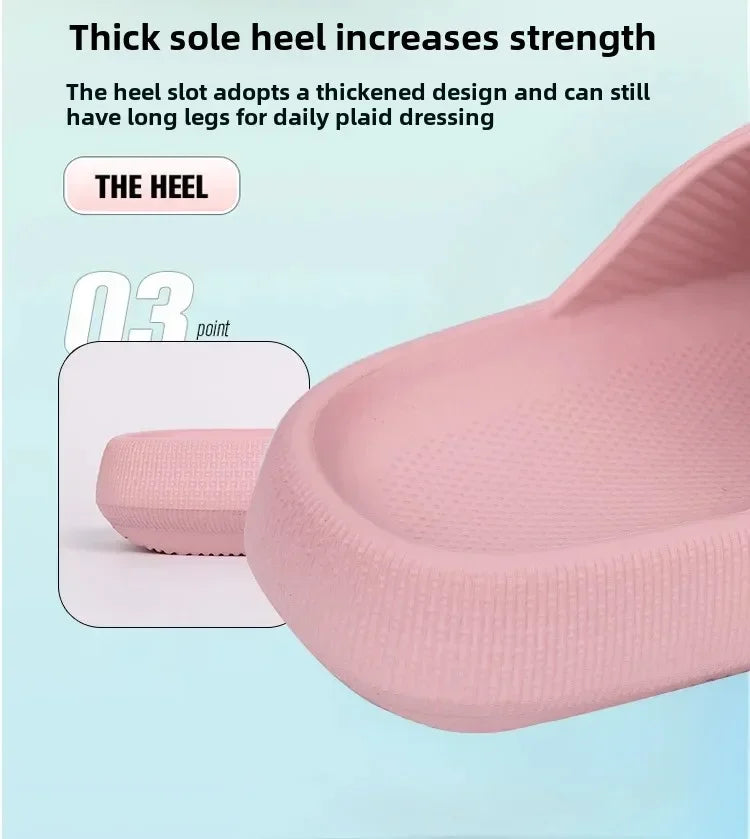 Soft Sole Beach Slippers Men Summer Adjustable Buckle Non-Slip Home Woman Comfortable Thick Bottom Sandals