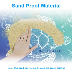 Beach Blanket Super Large 79 x 83 Inch Sandproof Waterproof Soft Comfortable Material Light Weight Portable for Beach Outdoor