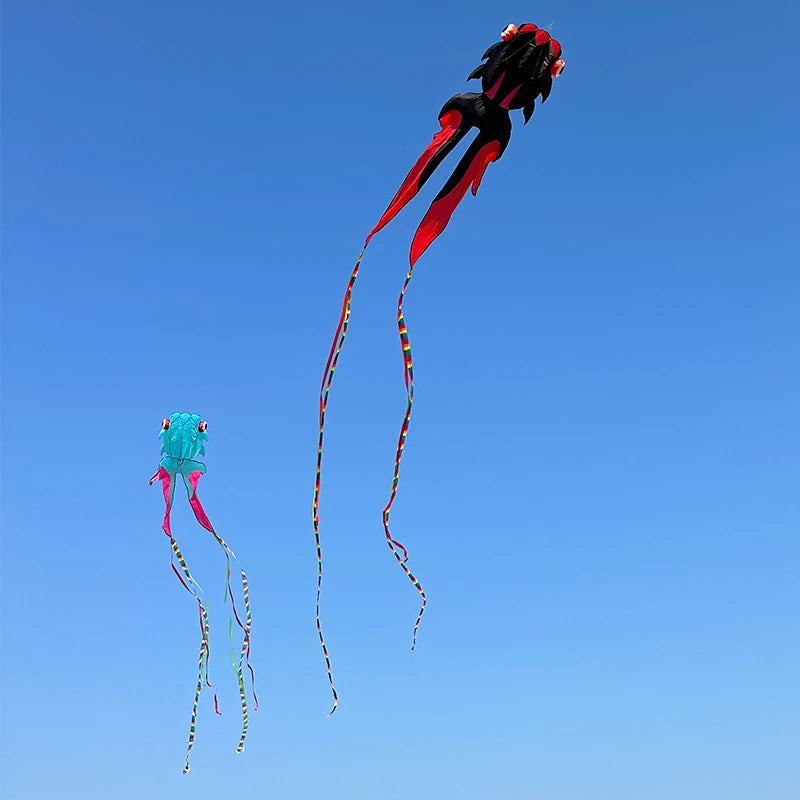 10M 3D Goldfish Soft Kite 3 Air Inlet Inflatable Nylon Large Beach Professional Kites Easy To Fly and Tear Proof Cometa Gigante